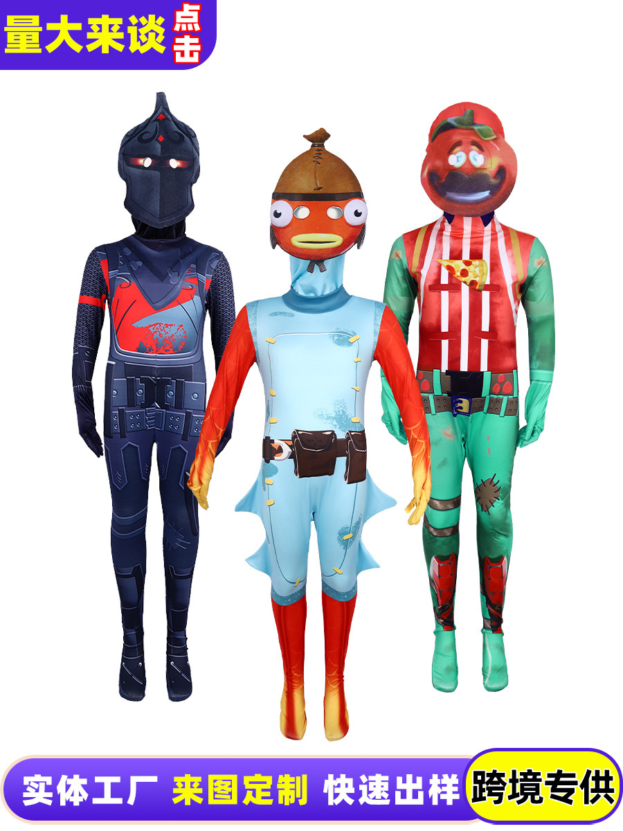 Traje de cosplay de red de pesca transfronterizo, body para actuaciones escénicas, estilo Fortnite