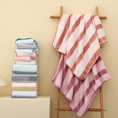批發高密珊瑚絨毛巾大浴巾套巾禮品成人沙灘柔軟細纖維珊瑚絨套裝