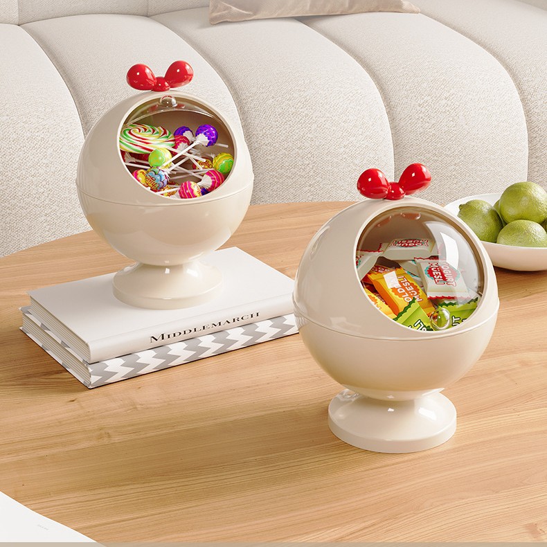 Candy Storage Box Fruit Tray Household Cute Desktop Student Desk Multi-functional High-value Snack Storage with Lid