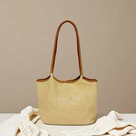 时尚莱茵春假托特包包女夏编织包大容量单肩包新款海边度假沙滩包