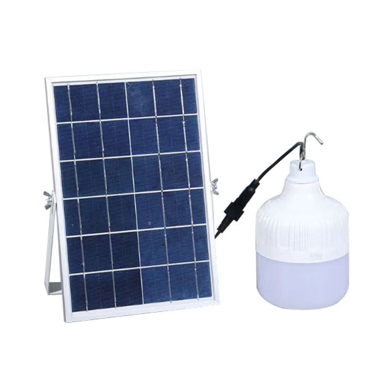 LED bombilla de carga solar bombilla de control remoto Luz de emergencia de corte de energía Mercado nocturno puesto bombilla iluminación