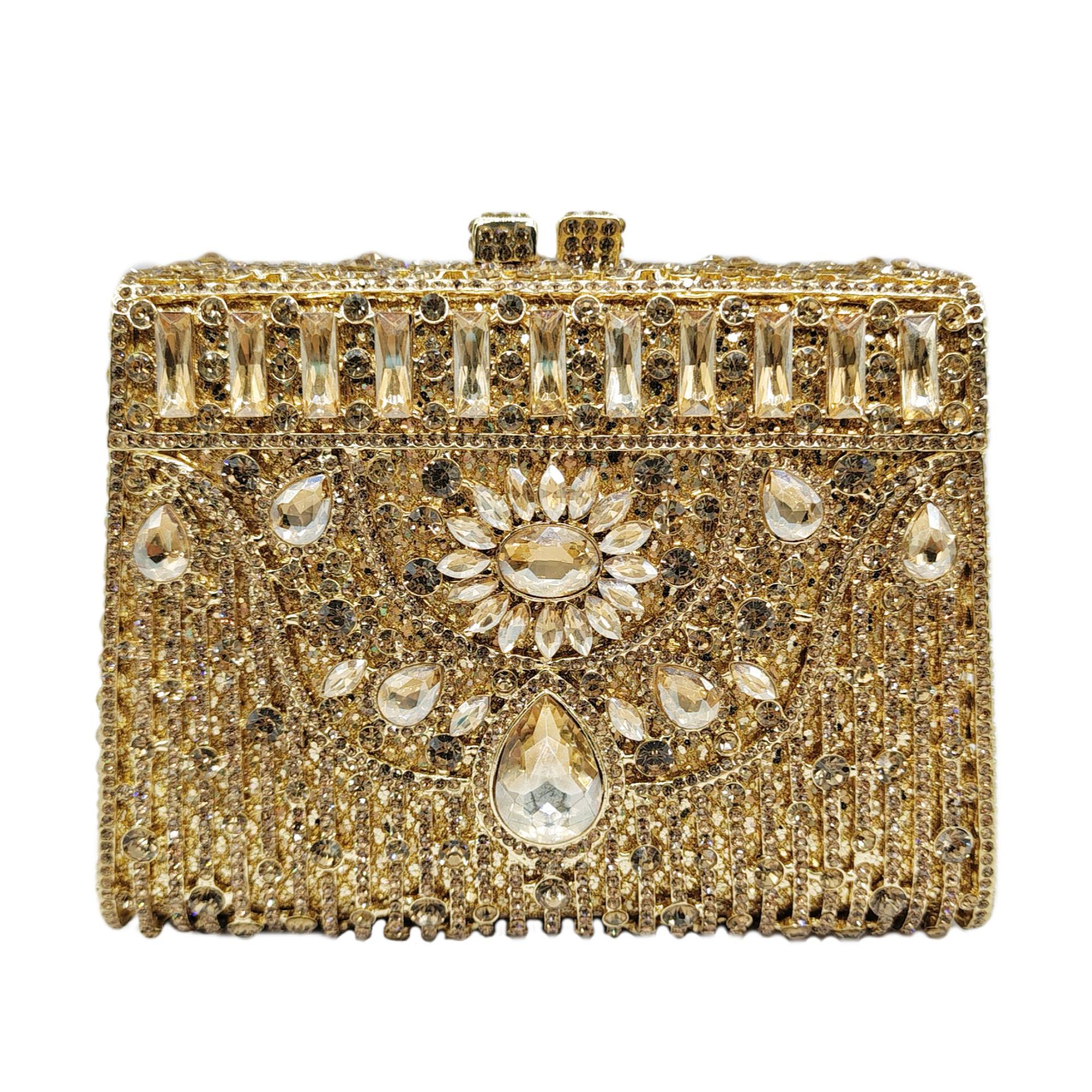 Túi clutch dạ hội đính kim cương hợp kim cao cấp xách tay — Bóng ma vàng, Màu tím huyền ảo, Màu vàng kim huyền ảo, Tùy chỉnh màu sắc khác