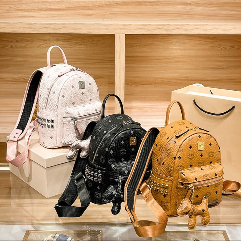 元工場mcリュックサック男女同モデルのクラシックミニ中小号左右側リベット小リュックサックシングルショルダーバッグ|undefined