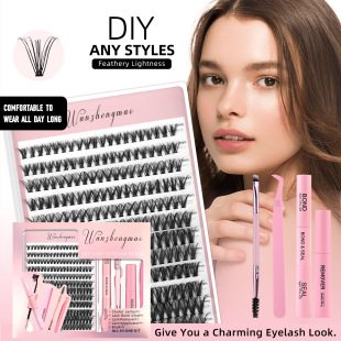 Cross-Border New Product Customized False Eyelash Tool Kit, Various Styles, Personalized Thick Curling Eyelashes, Charming Electric Eyes