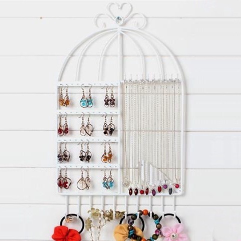 Transparent earring storage shelf display board jewelry rack home necklace earring box earring hanging wall hanging wall hanging