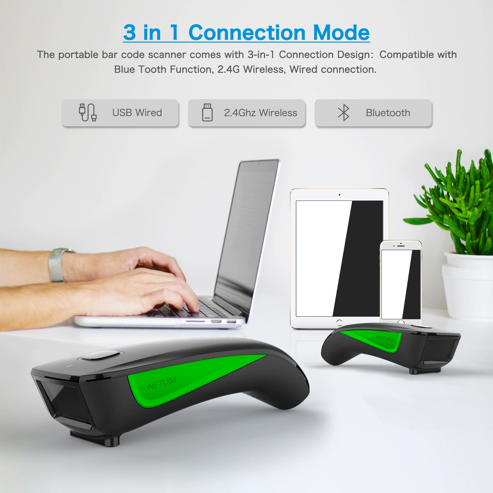 Карманный сканер штрихкодов Netum C750 Pocket Mini Bluetooth 2D