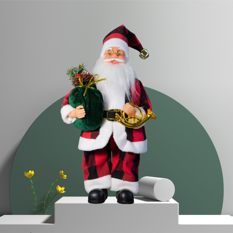 クロスボーダークリスマス 13inch サンタクロース人形スタンディングサンタクロース人形ウィンドウ装飾用品ギフト|undefined