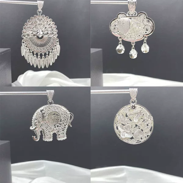 Guizhou Internet Celebrant Batik Refrigerator Sticker Accessories Minority Cultural and Creative Jewelry Accessories Peacock Pendant Butterfly Pendant