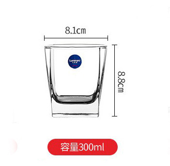 Copa cuadrada de vidrio lemeiya hogar engrosada taza de té taza de agua de vidrio reforzado conjunto taza de beber transparente