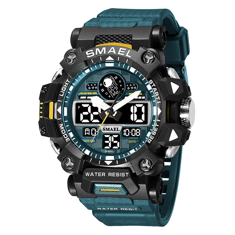 Smael Smar 8078 astronauta deportes al aire libre reloj de aleación de los hombres fresco impermeable función reloj electrónico