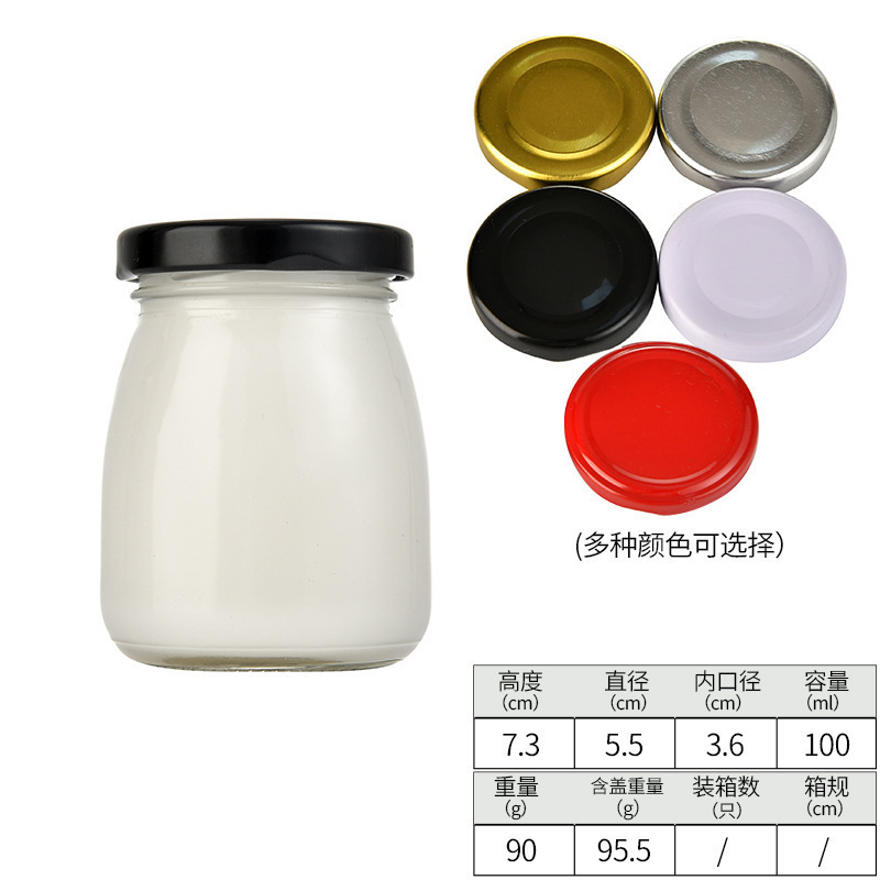 En stock 200 ml botella de yogurt 500ml cubierta de hierro botella de leche de vidrio uno Jin 2 Jin Barra de leche fresca botella de yogurt