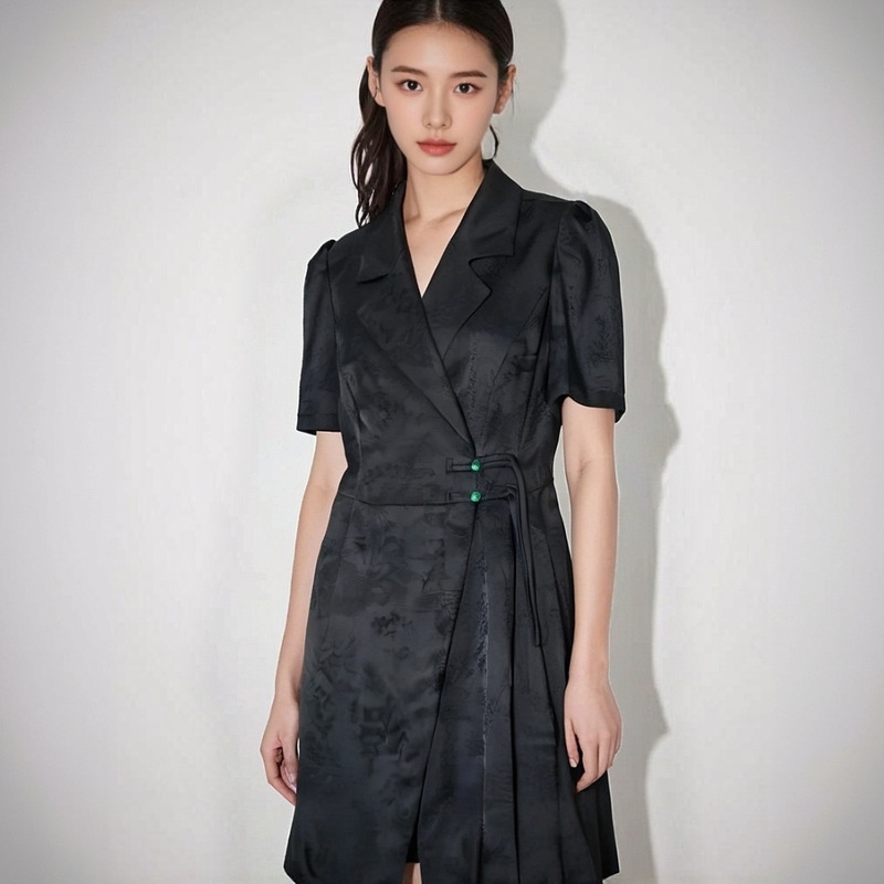 5123 Summer New New Chinese Style Improved Short-Sleeved Dress + Shorts Two-Piece Suit 5123 Summer New New Chinese Style Improved Short-Sleeved Dress + Shorts Two-Piece Suit