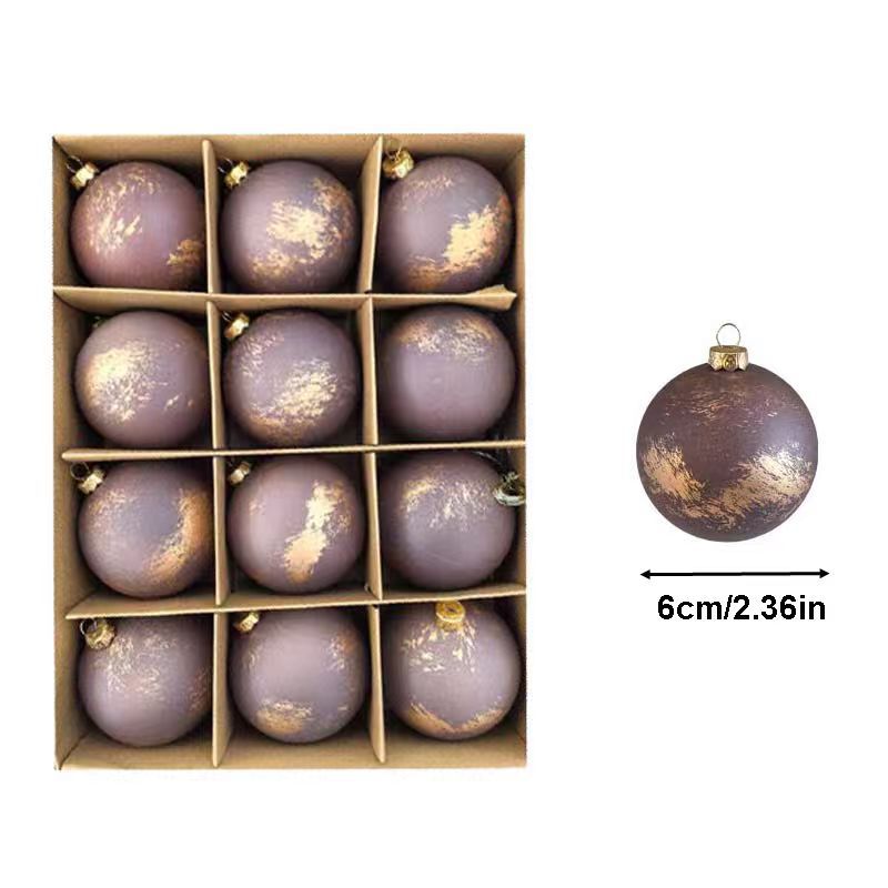 Amazon Navidad 6CM12pcs Retro Navidad juego de árbol de Navidad atmósfera navideña colgar bolas