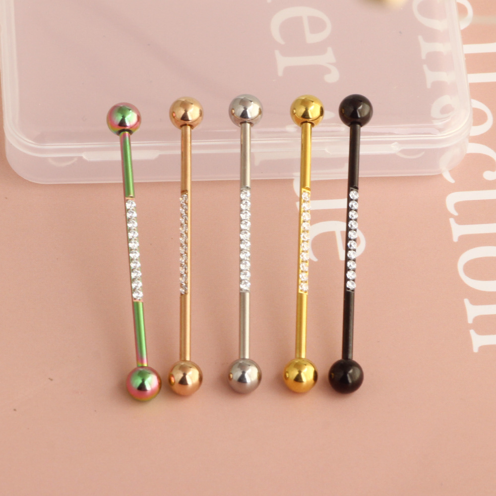 Pointed titanium steel lip stud product view