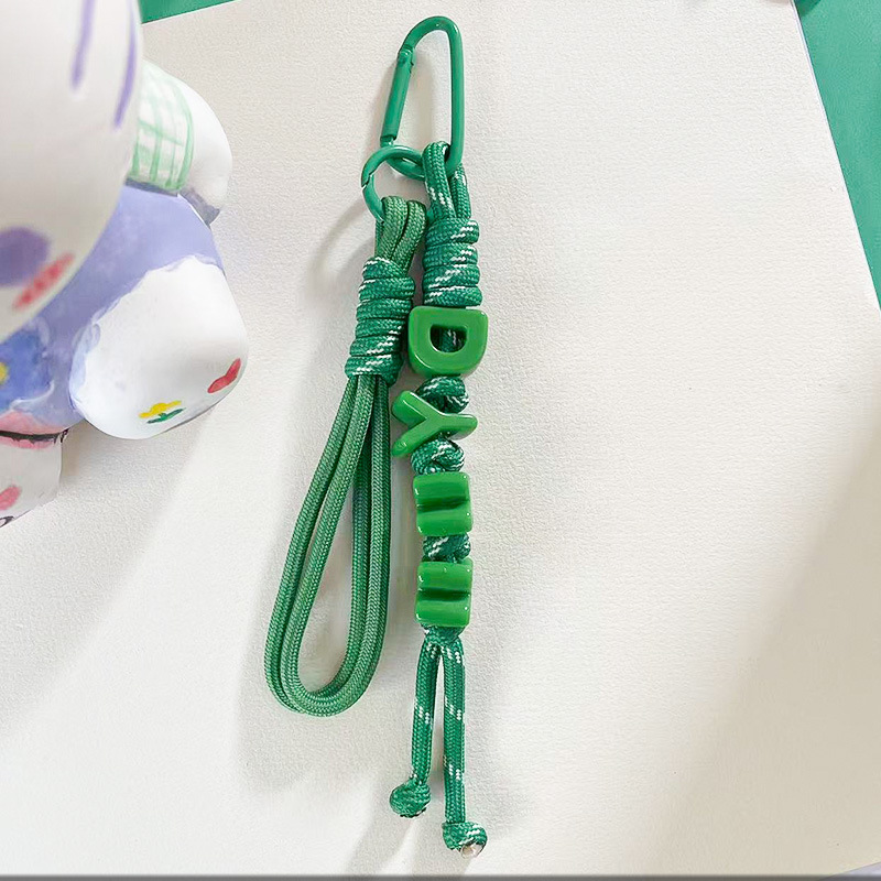 Dopamine Acrylic Beaded Letter Woven Rope Miu Series Bag Hanging Popular Colorful Letter Beaded Bag Pendant