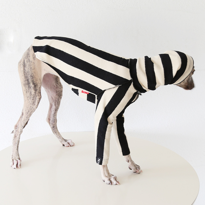 Petstyle 米兰条纹暖绒衫 意大利小灵缇惠比特宠物衣服跨境亚马逊|undefined