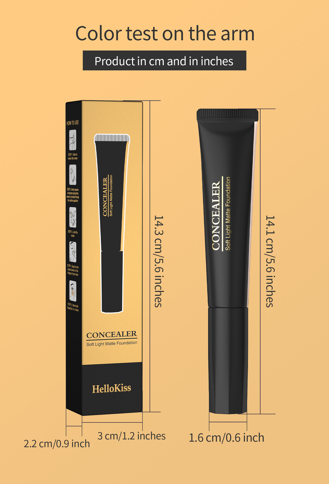 Hellokiss Concealer Foundation Moisturizes, adheres well and naturally brightens the wheat bronze color. Temperature-adjustable Foundation cross-border undefined