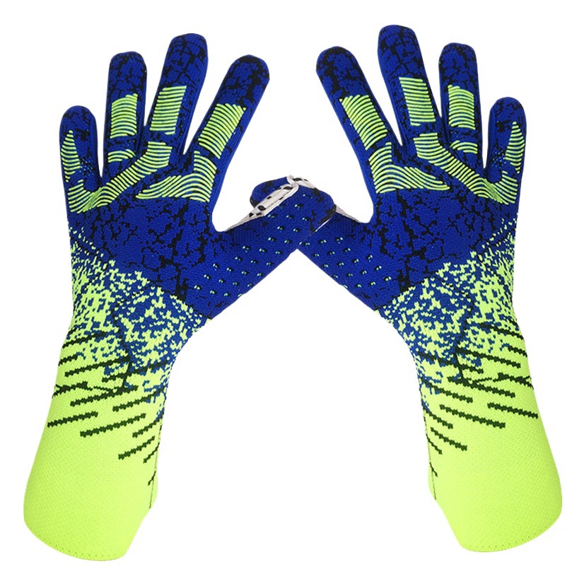 Nuevos guantes de fútbol engrosado antideslizante adultos niños deportes guantes dedo guardia resistente al desgaste transpirable guantes de portero