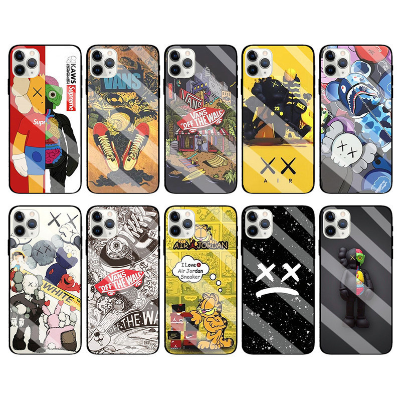Kaws Sesame Street Mobile Phone Case Suitable for Apple 14 Promax Protective Cover 13 Glass Case 11 Light and Thin Anti-Fingerprint