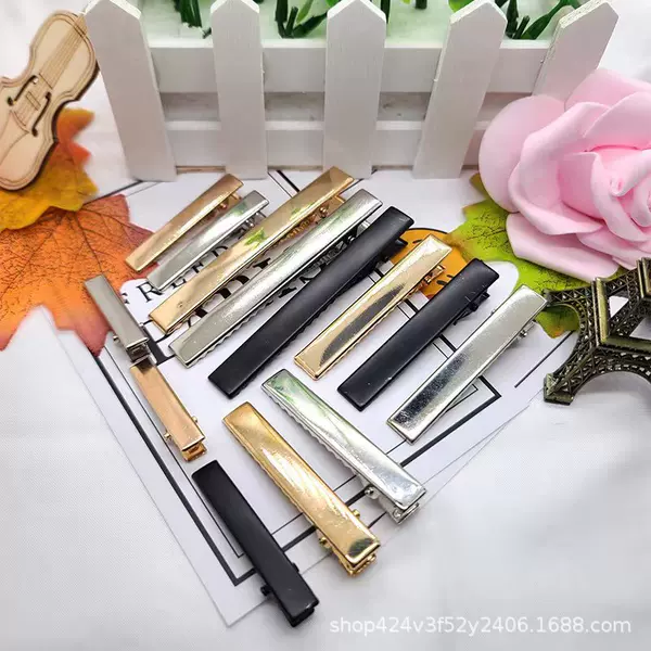 3.5-8cm Guangzhou clip widened thick square clip diy handmade material hairpin hairpin accessories seamless hairpin wholesale