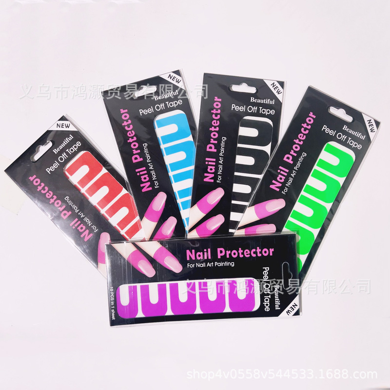 Nail Polish anti-overflow stickers anti-nail polish overflow nail U-shaped stickers anti-overflow glue nail stickers Nail Polish anti-overflow stickers anti-nail polish overflow nail U-shaped stickers anti-overflow glue nail stickers