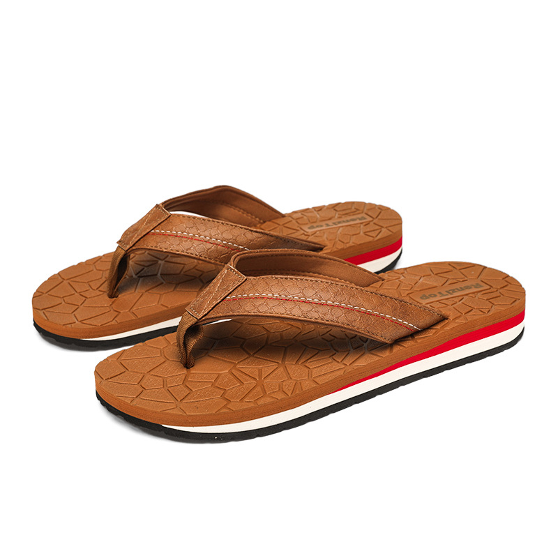 Nuevas tendencias de moda transfronterizas, chanclas, personalidad de verano para hombres, zapatos de playa antideslizantes de suela gruesa, chanclas de Vietnam y Tailandia