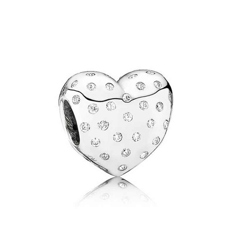 Romantic Heart Shape Sterling Silver Inlay Artificial Gemstones Jewelry Accessories display picture 5