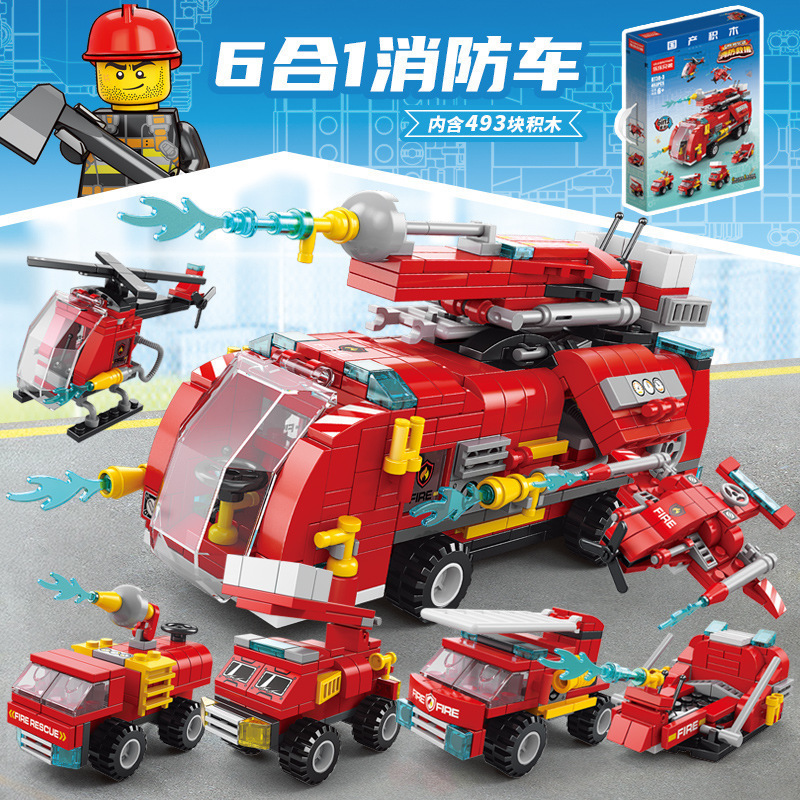 Kindergarten Building Blocks Military Fire Truck Swat Car Small Particle Building Blocks Children's Educational Assembly Toys Ornaments Kindergarten Building Blocks Military Fire Truck Swat Car Small Particle Building Blocks Children's Educational Assembly Toys Ornaments