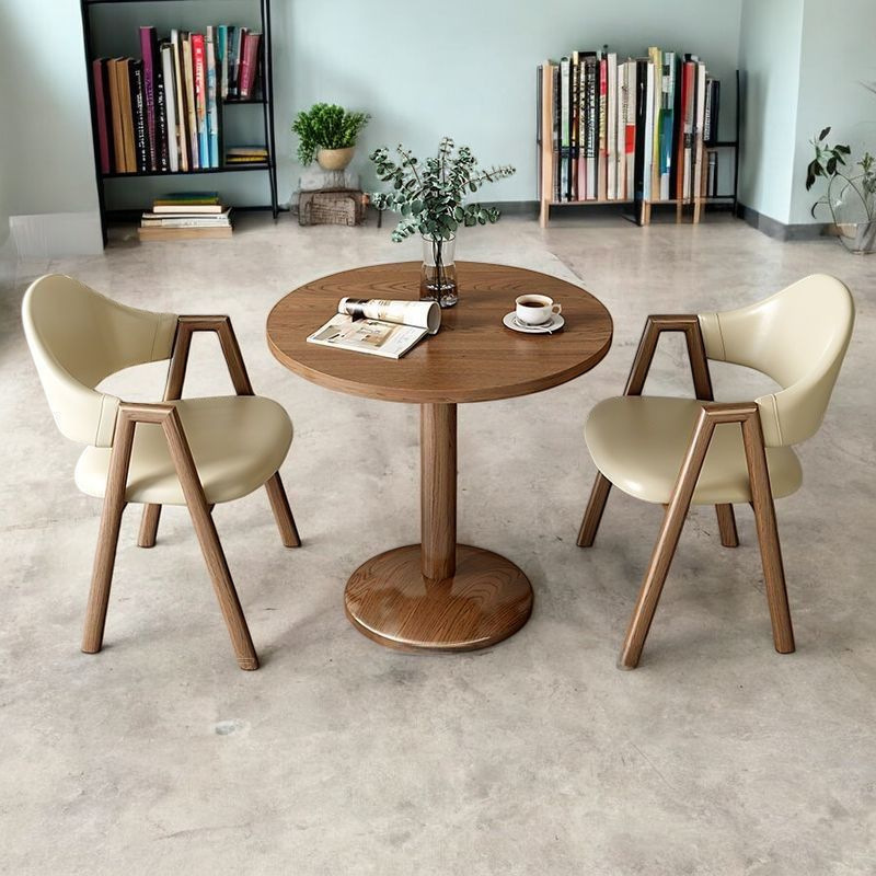 Simple Casual Small Apartment Reception Negotiation Table and Chairs Milk Tea Coffee Shop Balcony Small Round Table Balcony Leisure Table and Chairs