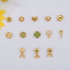 Color-preserving ancient method sand gold separated bead heart clover rabbit bracelet scattered beads accessory DIY handmade necklace bead material