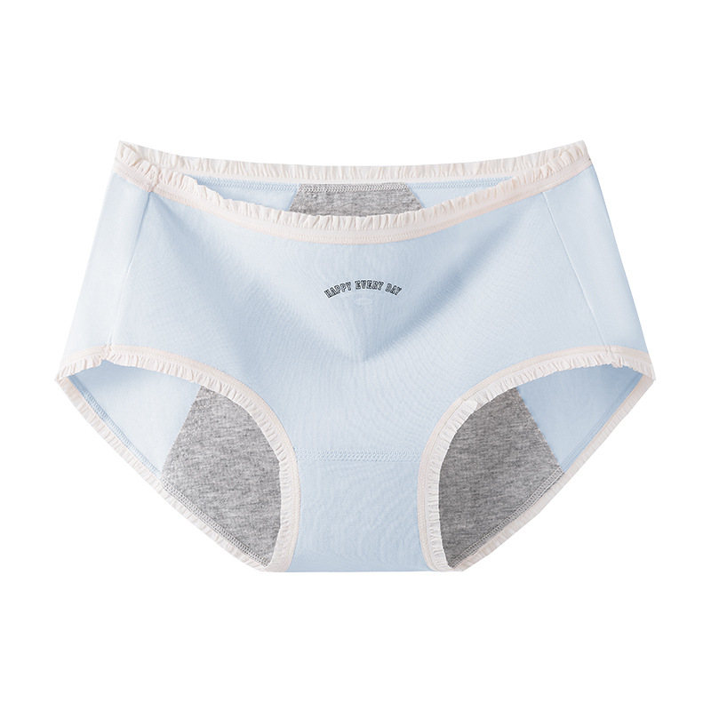 Ropa interior fisiológica de algodón puro para mujer, período menstrual, entrepierna antibacteriana, entrepierna a prueba de fugas, entrepierna larga, ropa interior especial para tía