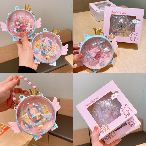 Children's Day Gift Little Girl Jewelry Necklace Set Box Baby Birthday Gift 3-7 Princess Accessories Jewelry