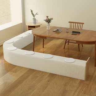 J8 Coffee Table Stool Low Stool Table with Stool Living Room Accordion Paper Stool Long Lazy Sofa Foldableing Telescopic Creative G3
