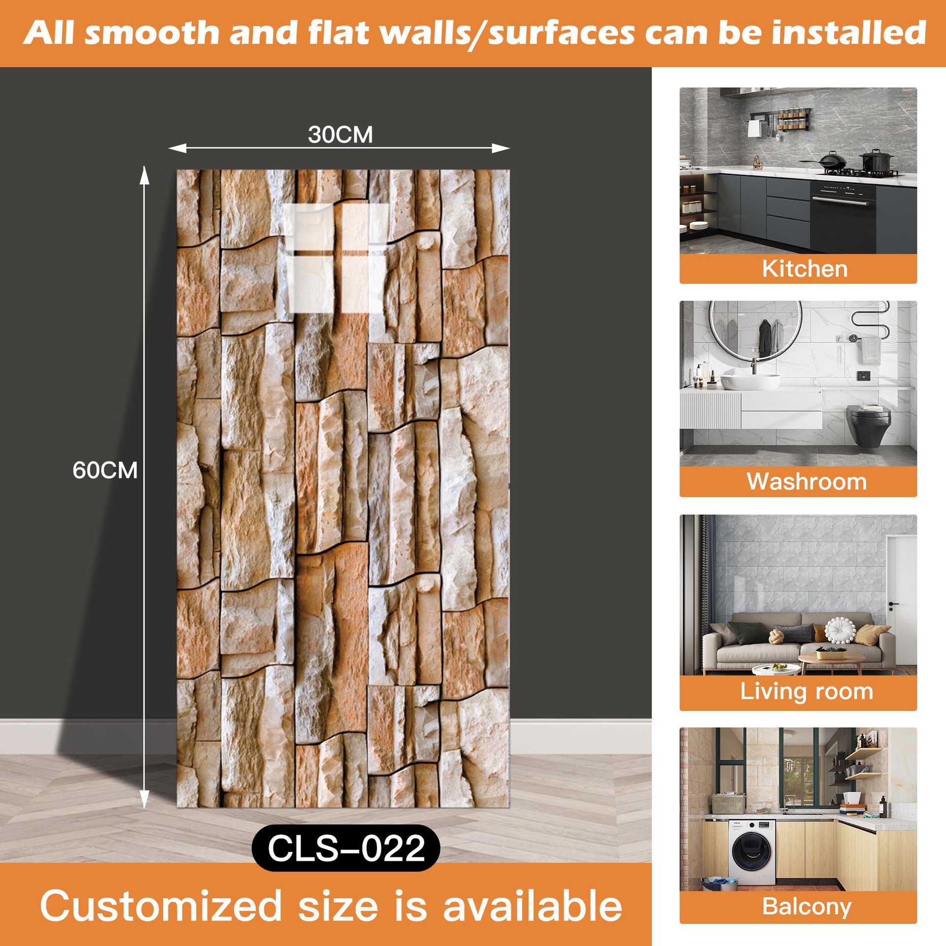 Azulejo de imitación transfronterizo pegatinas de pared papel tapiz autoadhesivo impermeable y a prueba de humedad pegatinas de mármol de baño papel tapiz de pared de fondo restaurado