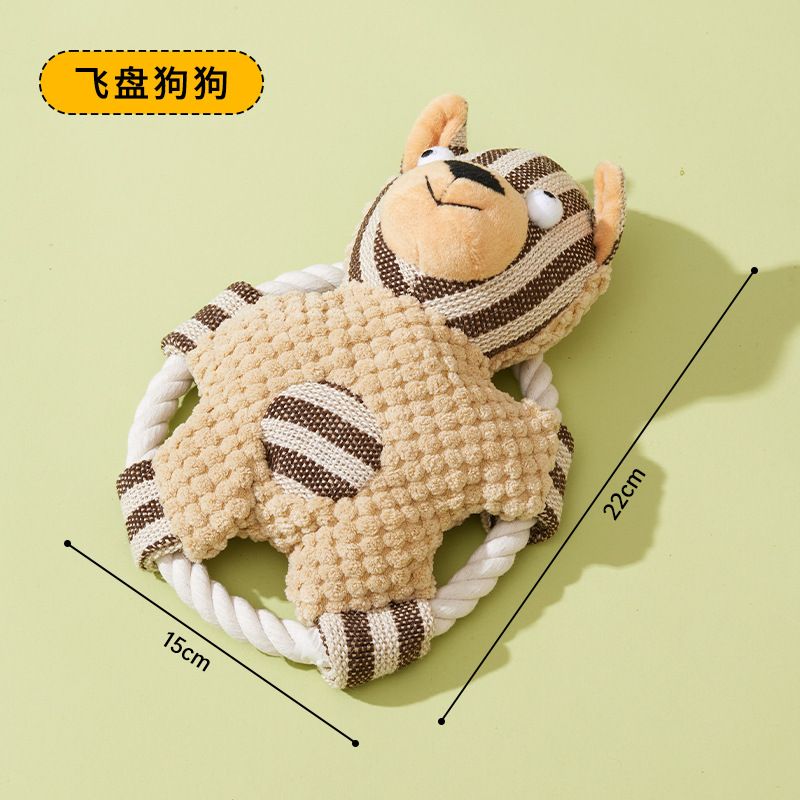 Pet Sound juguete resistente al desgaste resistente a la rotura perro resistente a la mordedura juguete molar Limpieza de dientes de dibujos animados animales suministros para mascotas