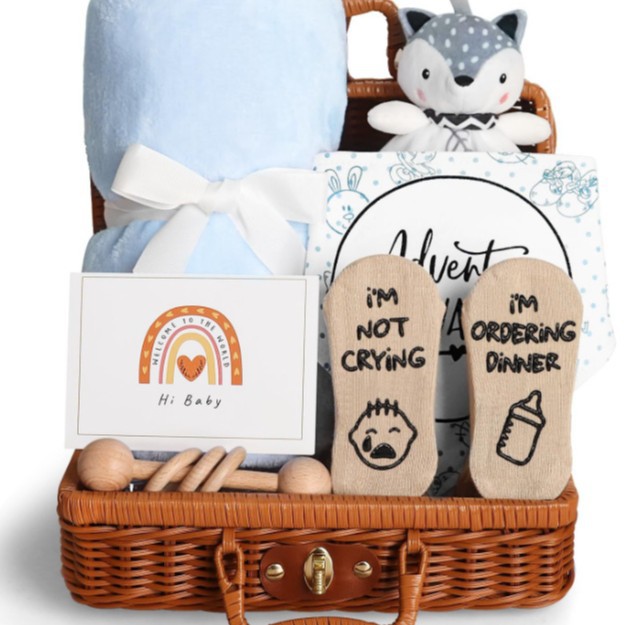 Nuevo bebé canasta juguete calmante regalo regalo de aniversario para recién nacidos