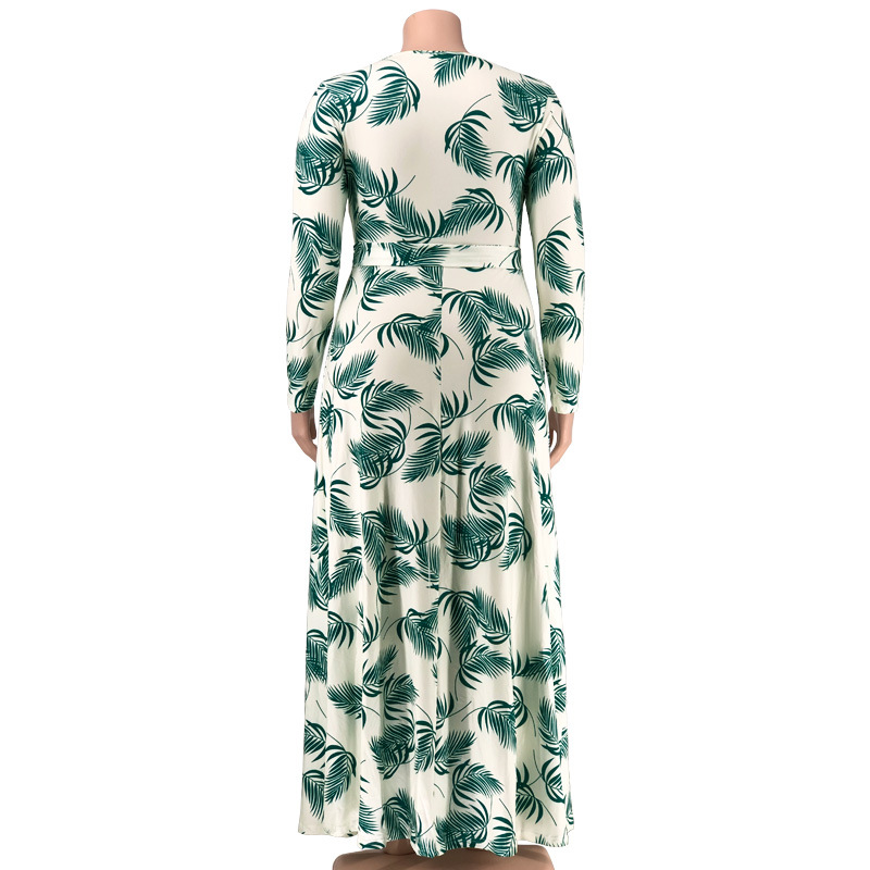 Sheath Dress Elegant V Neck Printing Nine Points Sleeve Flower Maxi Long Dress Daily Tea Party display picture 57