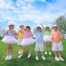 六一儿童演出服男童女童啦啦队蓬蓬裙幼儿园小学生舞蹈表演服套装