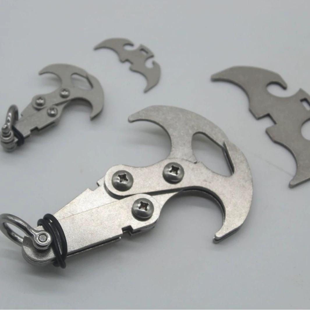 Складной крюк для выживания из нержавеющей стали на открытом воздухе, крюк для скалолазания и альпинизма на открытом воздухе, складной байонетный коготь тигра для кемпинга на складе