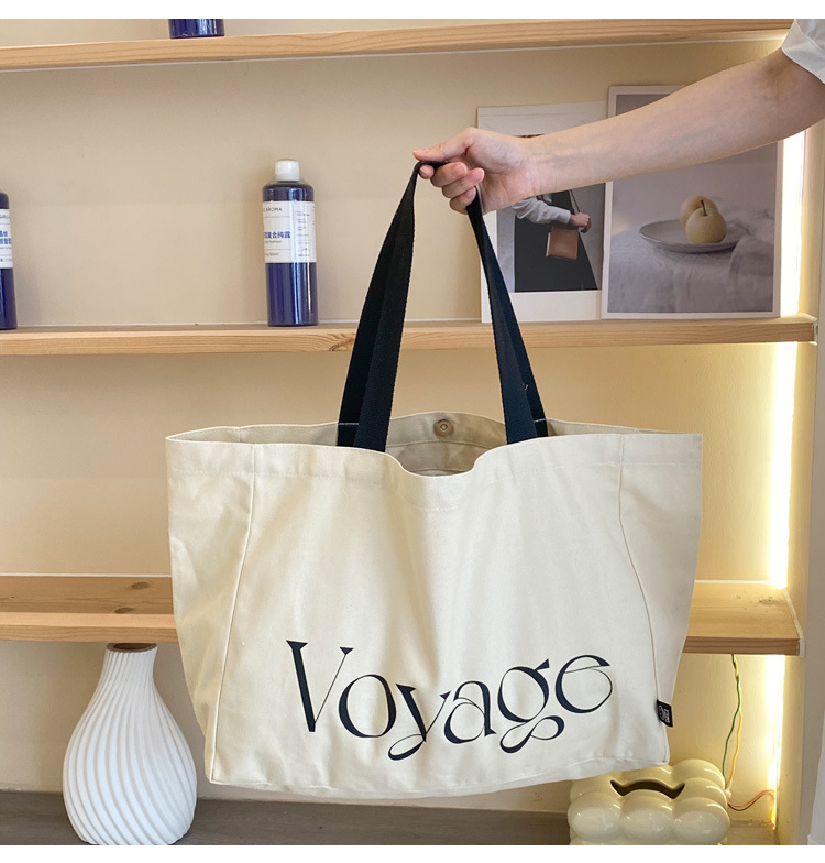 Große Damen Tragetasche Aus Canvas Schultertasche Lässig_voghion.com