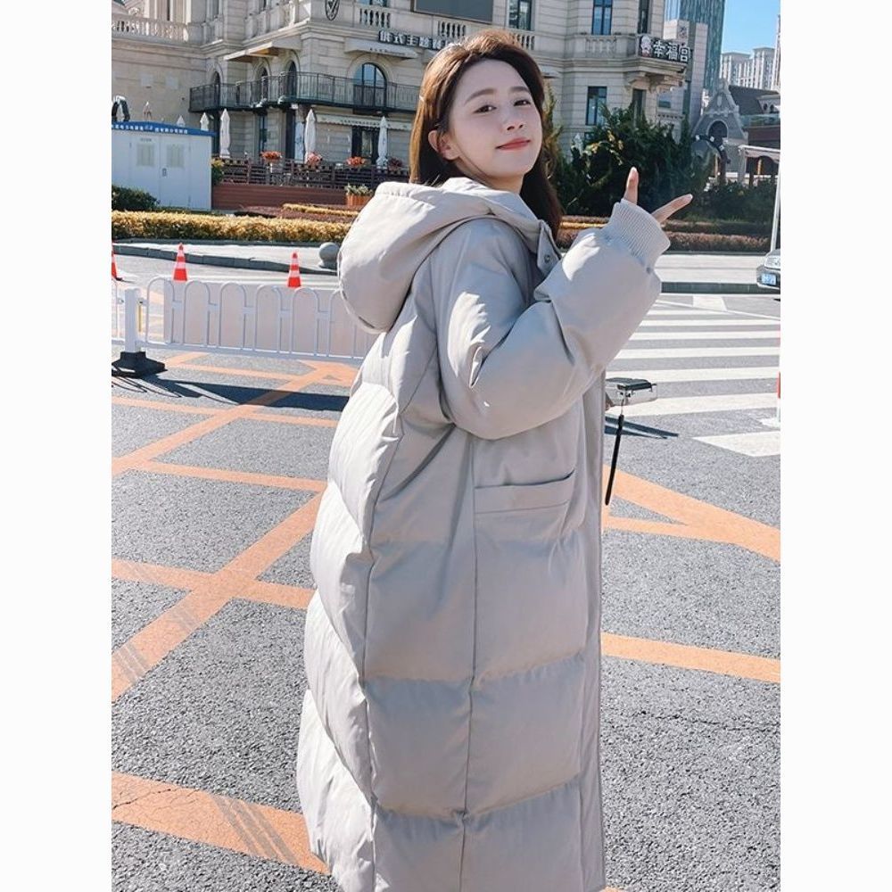 中戏同款冬季外套长款过膝棉服女2025年新款棉袄大码情侣韩版棉衣