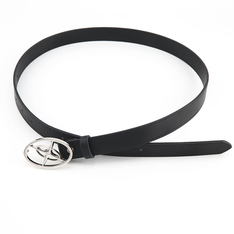 Casual, Daily Occasion Pu Leather, Alloy Material Simple Style Solid Color Pu Leather Alloy Women's Leather Belts