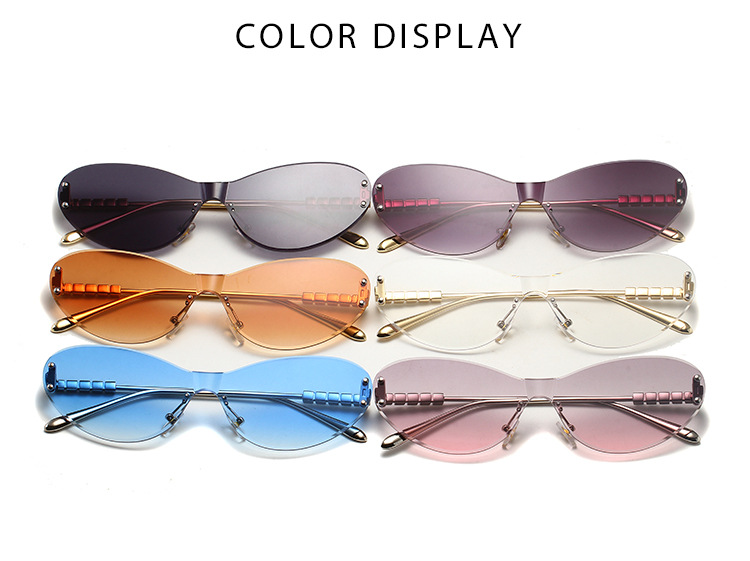 Men's Sunglasses New Ring Shaped Frameless Ocean Lens Sunglasses Anti Ultraviolet Catwalk Outdoor Driving Sunshade Fashion Sunglasses_viptrois.com