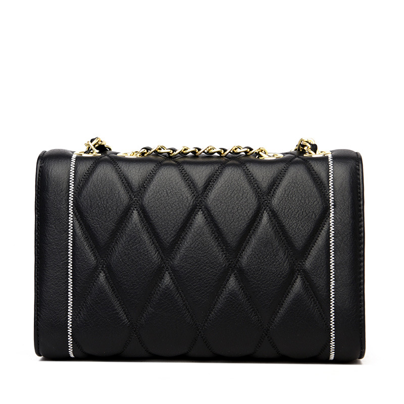 Stylish Women's Small Leather Crossbody Bag With Chain Strap_voghion.com