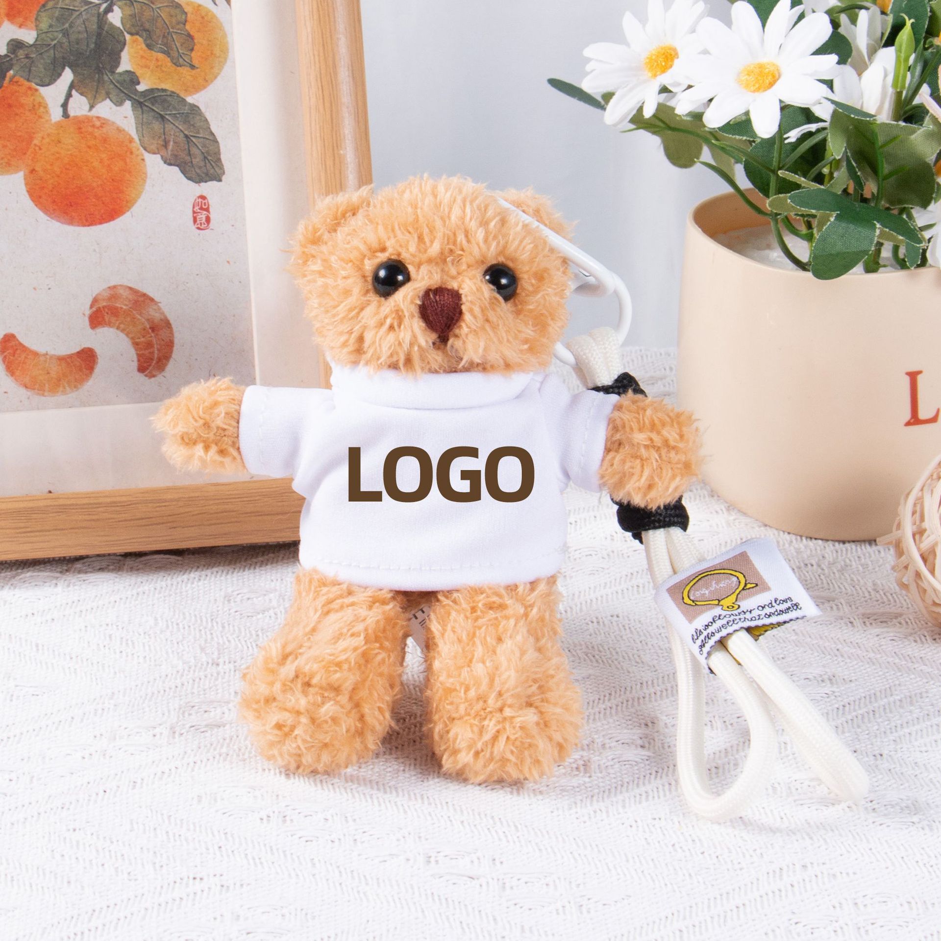 Teddy Bear Keychain Colgante Bolsa accesorios de ropa impresa LOGO vestido Teddy Teddy Doll juguetes de peluche