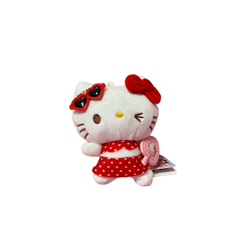 新款夏威夷草裙kitty挂件关岛限定黑皮冲浪公仔书包钥匙 扣包挂饰|undefined