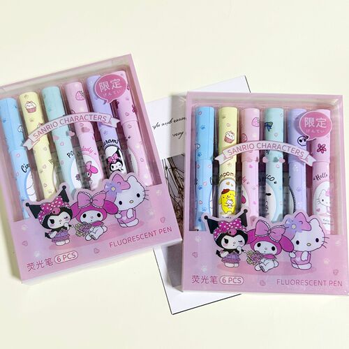 Highlighter Sanrio Kurome color pen student marking pen high-value multi-function marker pen