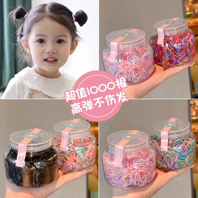 Banda de goma desechable de color para niños no daña el cabello, cuerda para el cabello, lazo para el cabello altamente elástico y duradero, accesorios para el cabello con cuerda para la cabeza de niña