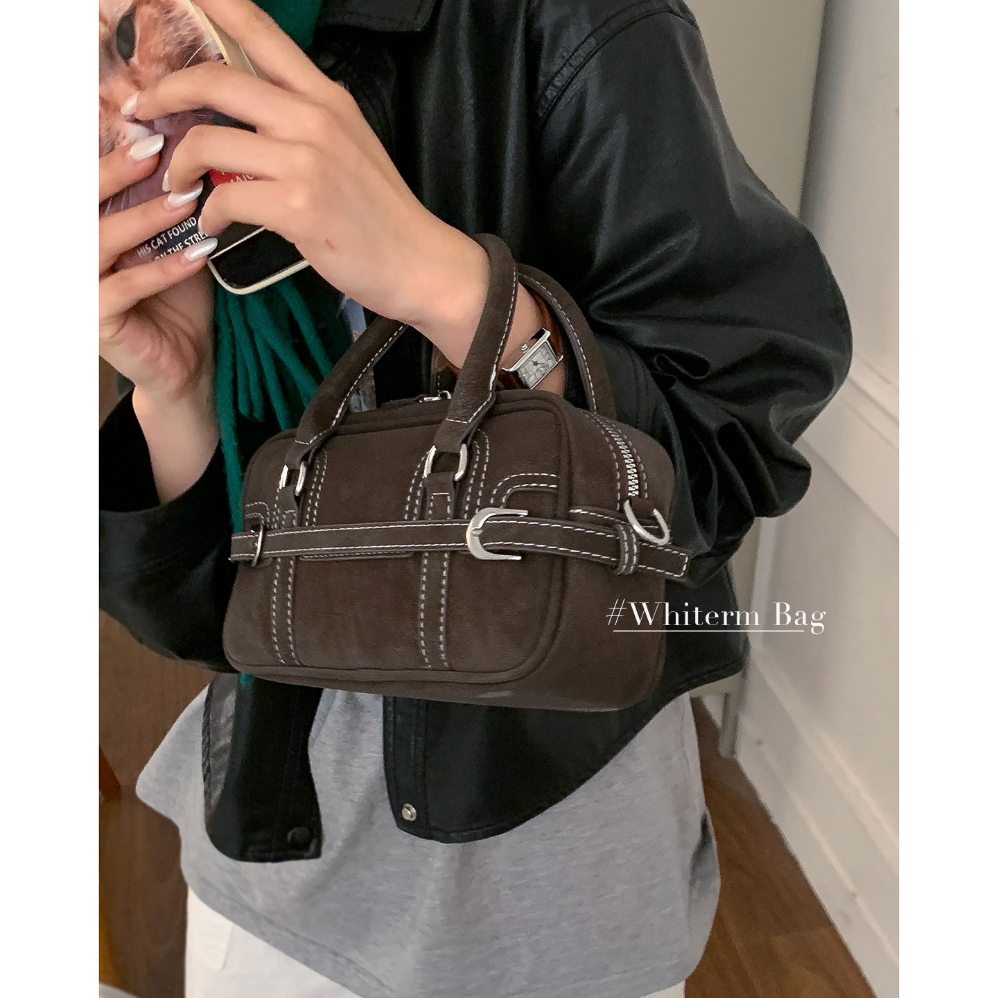 Cross-Border Niche Texture Handbag Small Tote Bag for Women 2025 New Simple Small Square Bag Versatile Shoulder Crossbody Bag