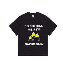 DO NOT KISS ME图案印花T恤夏季时尚休闲男女上衣家庭装亲子装